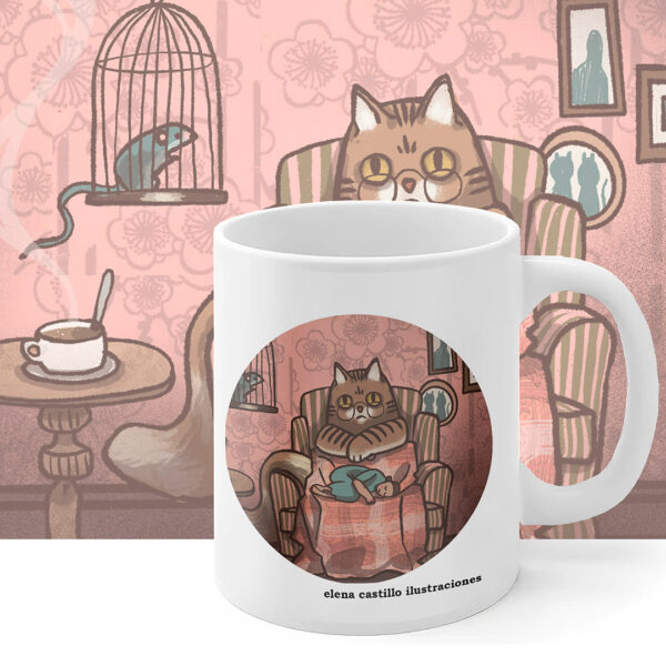 Taza Señor Don Gato circulo