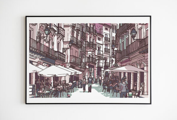 Calle del Tozal en rosa. Teruel
