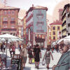 Plaza con gente. Teruel
