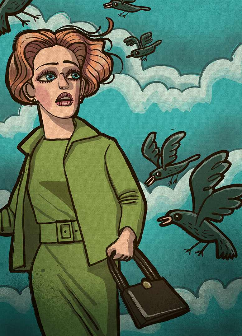 LOS PÁJAROS. Serie carteles de cine. Print